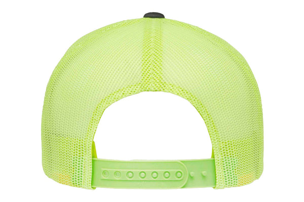 Gorra Flexfit Trucker Snapback 6606T Charcoal / Neon Green