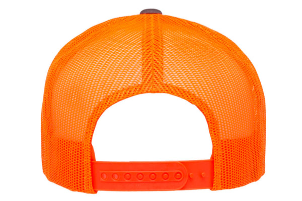 Gorra Flexfit Trucker Snapback 6606T Charcoal / Neon Orange