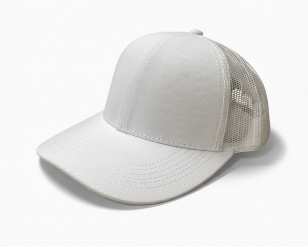 Gorra Trucker Nalcop 6p Blanca con Correa Plastica Diente Entero