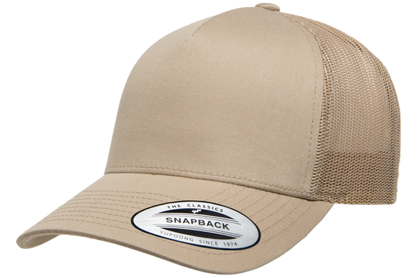 Gorra Flexfit Trucker Snapback 5 Paneles 6506 Khaki