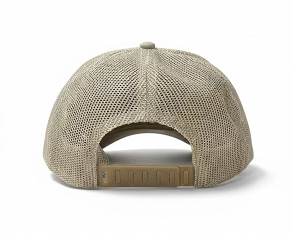 Gorra Trucker Nalcop 5p Beige con Correa Plastica Diente Entero