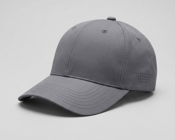 Gorra Microperforada 6p Gris Oscuro