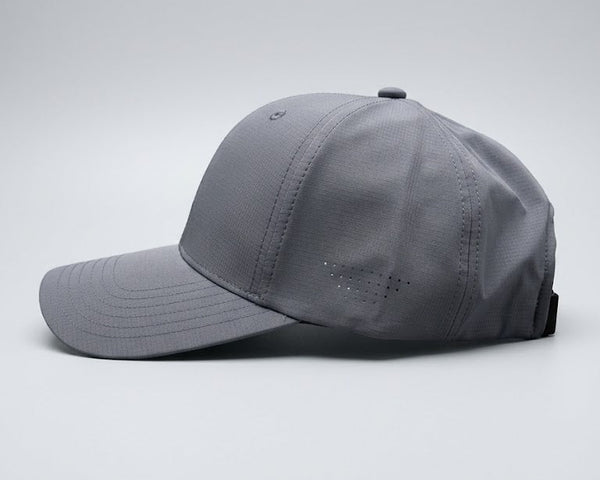Gorra Microperforada 6p Gris Oscuro