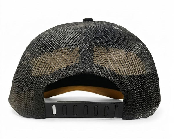 Gorra Nalcop Trucker 5p Negra Visera Beige Diente Entero