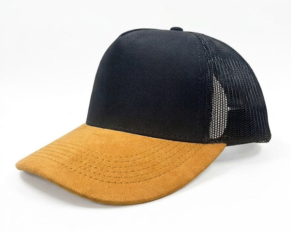 Gorra Nalcop Trucker 5p Negra Visera Beige Diente Entero