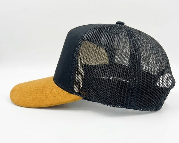 Gorra Nalcop Trucker 5p Negra Visera Beige Diente Entero