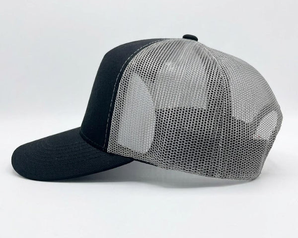 Gorra Nalcop 5p Negra Trucker Gris Diente Entero