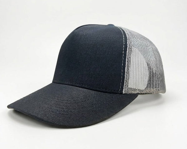 Gorra Nalcop 5p Negra Trucker Gris Diente Entero