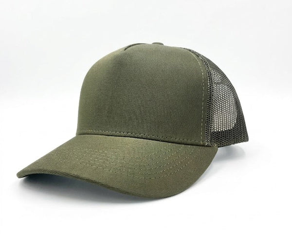 Gorra Nalcop 5p Trucker Verde Militar Correa Plastica
