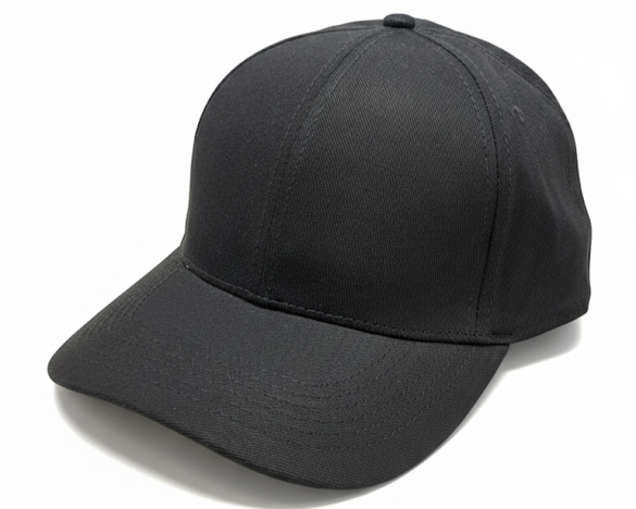 Gorra Completa Nalcop 6p Negra con Correa Plastica Diente Entero