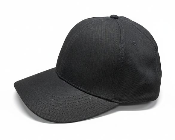 Gorra Completa Nalcop 6p Negra con Correa Plastica Diente Entero