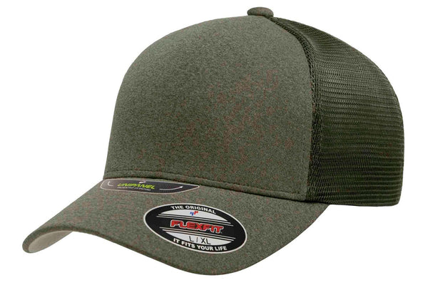 Gorra Flexfit 5511UP Unipanel Melange Olive Malla