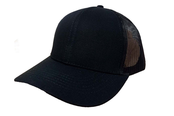 Gorra Trucker Nalcop 6p Negra con Correa Plastica Diente Entero