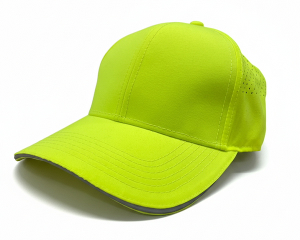 Gorra Ajustable 100 Amarillo Neón / Visera Reflectiva