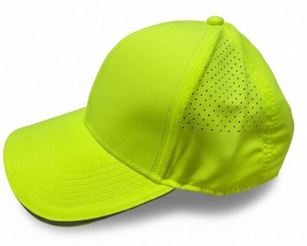 Gorra Ajustable 100 Amarillo Neón / Visera Reflectiva