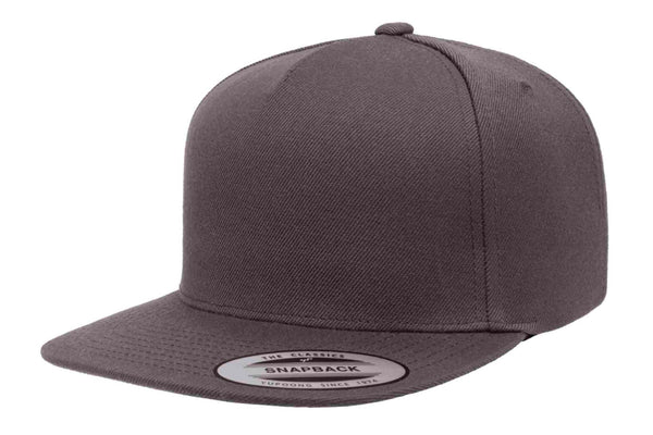 Gorra Flexfit Snapback Plana 5089M 5 Paneles Dark Grey