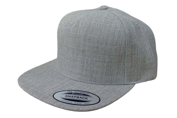 Gorra Flexfit Snapback Plana 5089M 5 Paneles Heather Grey