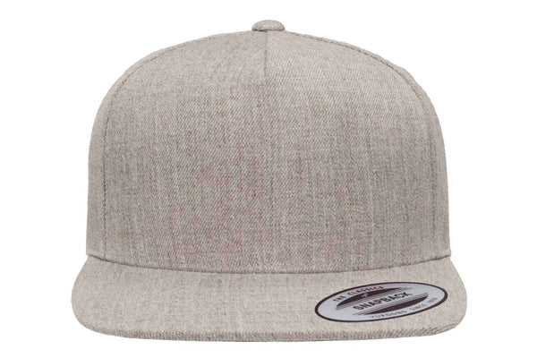 Gorra Flexfit Snapback Plana 5089M 5 Paneles Heather Grey