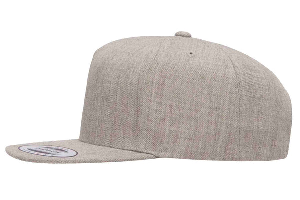 Gorra Flexfit Snapback Plana 5089M 5 Paneles Heather Grey