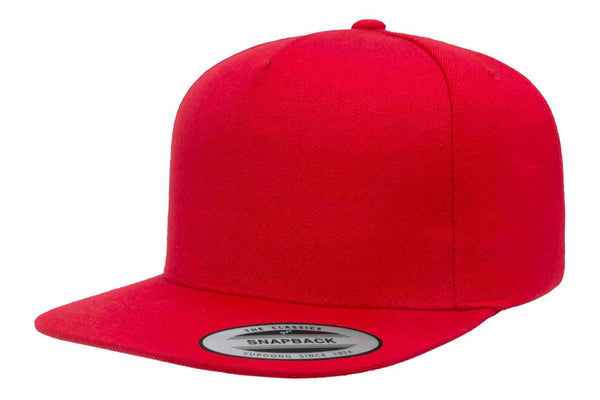 Gorra Flexfit Snapback Plana 5089M 5 Paneles Red