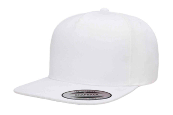 Gorra Flexfit Snapback Plana 5089M 5 Paneles White