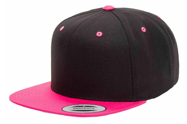 Gorra Flexfit Snapback Plana 6089MT 6 Paneles Black / Neon Pink