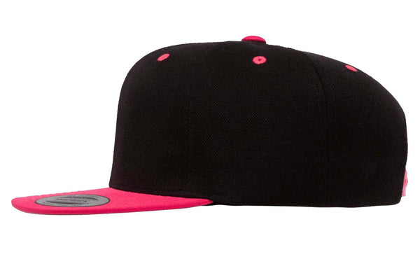 Gorra Flexfit Snapback Plana 6089MT 6 Paneles Black / Neon Pink