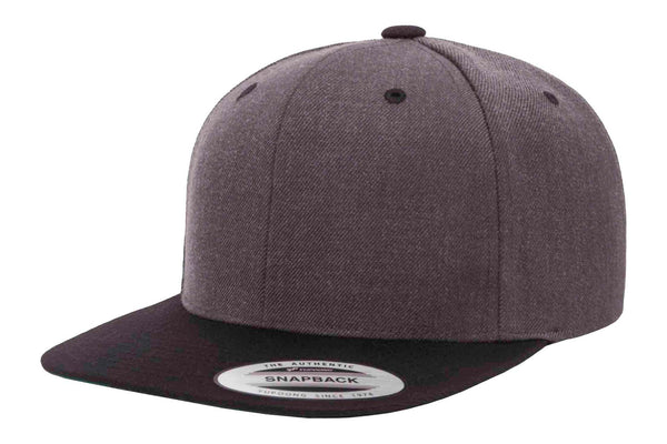 Gorra Flexfit Snapback Plana 6089MT 6 Paneles Dark Heather / Black