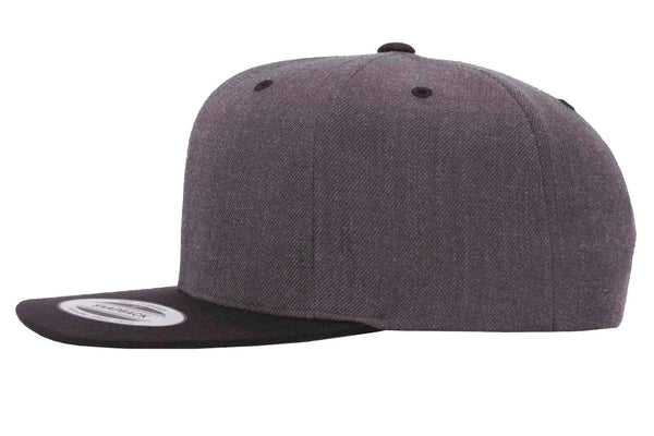 Gorra Flexfit Snapback Plana 6089MT 6 Paneles Dark Heather / Black