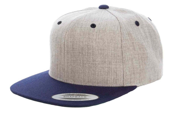 Gorra Snapback Plana 6089MT 6 Paneles Heather / Navy