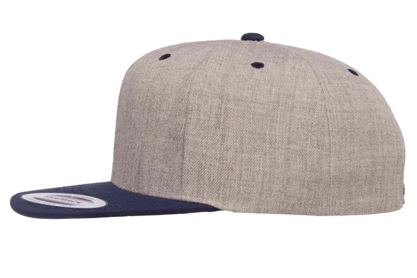 Gorra Snapback Plana 6089MT 6 Paneles Heather / Navy