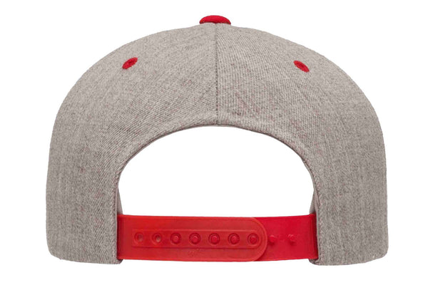 Gorra Snapback Plana 6089MT 6 Paneles Heather / Red