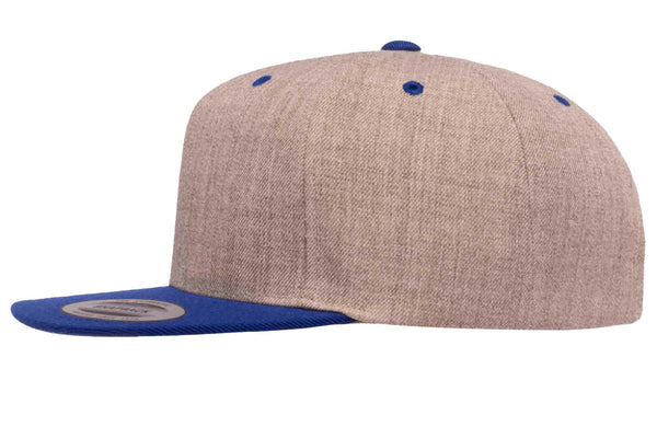 Gorra Snapback Plana 6089MT 6 Paneles Heather / Royal