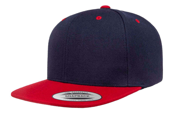 Gorra Snapback Plana 6089MT 6 Paneles Navy / Red