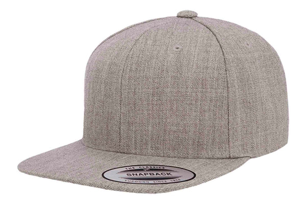 Gorra Flexfit  Snapback Plana 6089M 6 Paneles Heather Grey