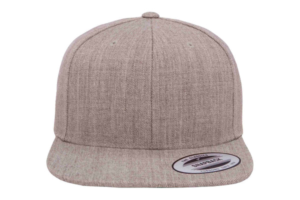 Gorra Flexfit  Snapback Plana 6089M 6 Paneles Heather Grey