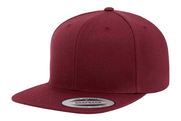 Gorra Snapback Plana 6089M 6 Paneles Maroon