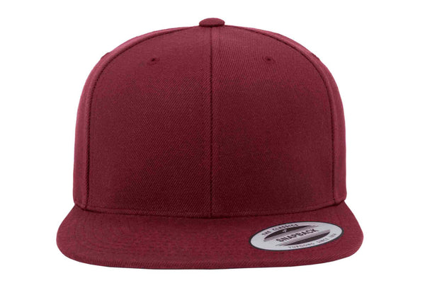 Gorra Flexfit Snapback Plana 6089M 6 Paneles Maroon