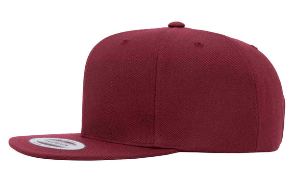 Gorra Snapback Plana 6089M 6 Paneles Maroon