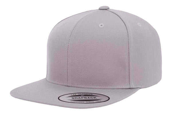 Gorra Flexfit Snapback Plana 6089M 6 Paneles Silver