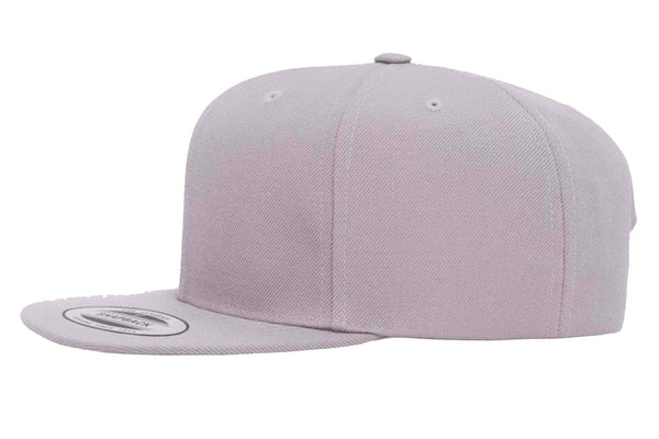 Gorra Flexfit Snapback Plana 6089M 6 Paneles Silver