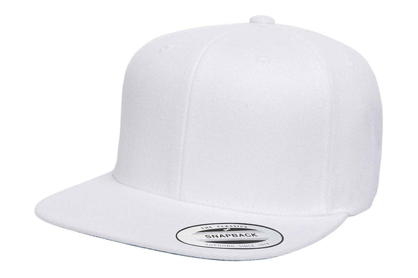 Gorra Flexfit Snapback Plana 6089M 6 Paneles White