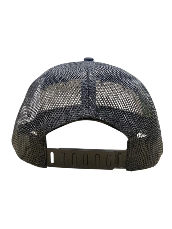 Gorra Trucker Nalcop 6p Negra con Correa Plastica Diente Entero