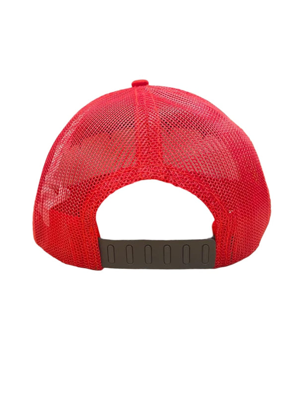 Gorra Trucker Nalcop 5p Roja con Correa Plastica Diente Entero