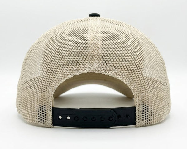 Gorra Nalcop 5p Negra Trucker Beige Diente Entero